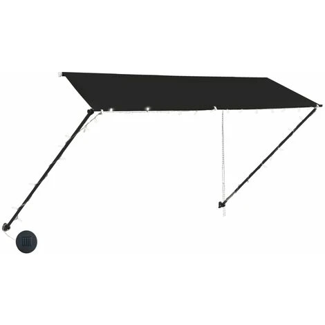 INLIFE Auvent Rétractable Avec LED 300x150 Cm Anthracite 5 INLIFE Auvent Rétractable Avec LED 300x150 Cm Anthracite – Image 3