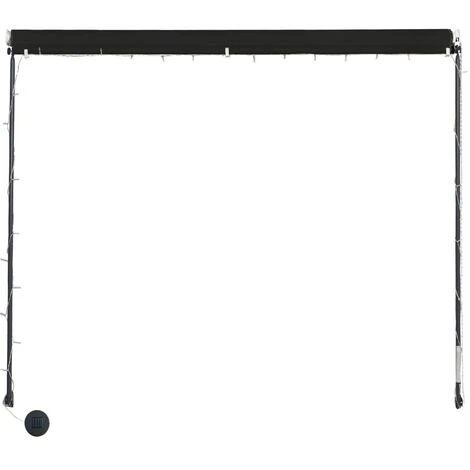 INLIFE Auvent Rétractable Avec LED 300x150 Cm Anthracite 7 INLIFE Auvent Rétractable Avec LED 300x150 Cm Anthracite – Image 5