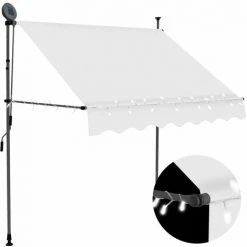 INLIFE Auvent Manuel Rétractable Avec LED 200 Cm Crème 8 INLIFE Auvent Manuel Rétractable Avec LED 200 Cm Crème -Pergola Soldes 56253905 2