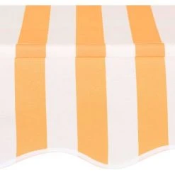 INLIFE Auvent Rétractable Manuel 300 Cm Rayures Oranges Et Blanches -Pergola Soldes 56253957 4