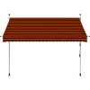INLIFE Auvent Manuel Rétractable 250 Cm Orange Et Marron 1 INLIFE Auvent Manuel Rétractable 250 Cm Orange Et Marron -Pergola Soldes 56253974 1