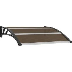 INLIFE Auvent De Porte Noir 120 X 100 Cm PC