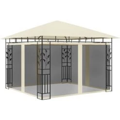 INLIFE Belvédère Avec Moustiquaire 3x3x2,73 M Crème 180 G/m² 8 INLIFE Belvédère Avec Moustiquaire 3x3x2,73 M Crème 180 G/m² -Pergola Soldes 56254659 2