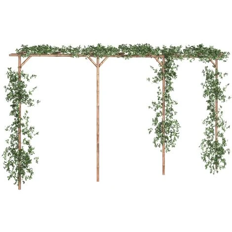 INLIFE Pergola Bambou 385x40x205 Cm 5 INLIFE Pergola Bambou 385x40x205 Cm – Image 3