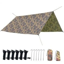 GroupM Tente D'ombre à Baldaquin Carrée Extérieure Camping Pergola D'ombre De Camping Multi-personnes Peinte En Argent（300*400cm） -Pergola Soldes 56290548 4