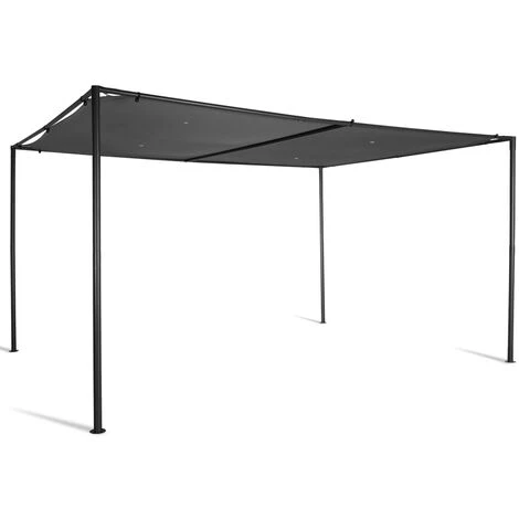 IDMARKET Pergola SAN JOSE 3x4 M Tonnelle De Jardin Toile Grise Tente De Réception 4 IDMARKET Pergola SAN JOSE 3x4 M Tonnelle De Jardin Toile Grise Tente De Réception – Image 2