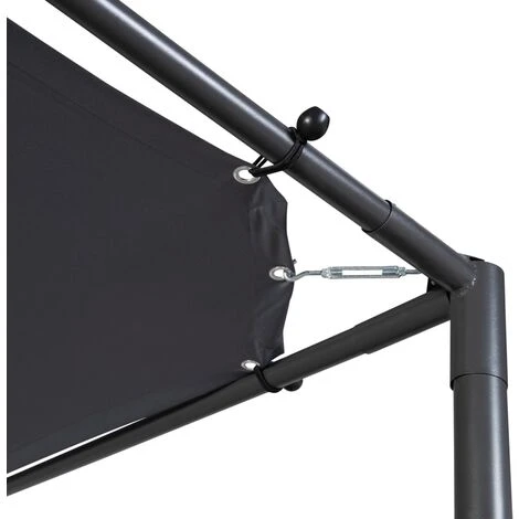 IDMARKET Pergola SAN JOSE 3x4 M Tonnelle De Jardin Toile Grise Tente De Réception 5 IDMARKET Pergola SAN JOSE 3x4 M Tonnelle De Jardin Toile Grise Tente De Réception – Image 3