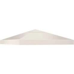 DREMADE DREAMADE Toile De Rechange Pour Jardin 3 X 3 M, Bâche Pour Tonnelle En Polyester Haute Densité Avec Velcro Ferme Et Trou De Ventilation, Tissu Imperméable Et Anti-UV (Beige)