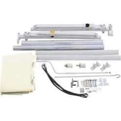 DREMADE DREAMADE Auvent Rétractable Manuel De Terrasse, Store Banne Pliable 3x2,5M, Bras Repliable Avec Manivelle, Protection Solaire Avec Tissu Résistant Aux UV, Pour Balcon,Cour,Restaurant (Beige Clair) -Pergola Soldes 56476553 3