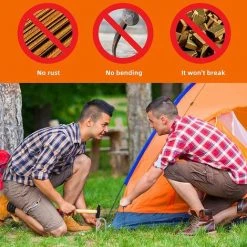 DENUOTOP Piquets De Tente En Acier 6 Pièces Kit Fixation Trampoline En J Galvanisé Tente Pour Trampoline Pour Tente De Camping Balançoire Auvents De Trampoline (8 Mm X 30 Cm) -Pergola Soldes 56525242 4