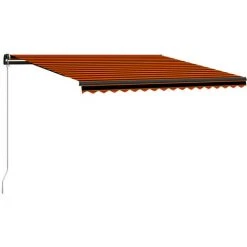 Topdeal Auvent Manuel Rétractable Avec LED 450x300 Cm Orange Et Marron FF3055231_FR 9 Topdeal Auvent Manuel Rétractable Avec LED 450x300 Cm Orange Et Marron FF3055231_FR -Pergola Soldes 56578782 3
