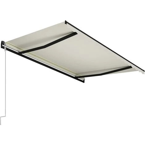Topdeal Auvent Rétractable Automatique 400x300 Cm Crème FF3055264_FR 6 Topdeal Auvent Rétractable Automatique 400x300 Cm Crème FF3055264_FR – Image 4