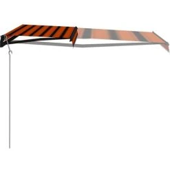 Topdeal Auvent Rétractable Automatique 400x300 Cm Orange Et Marron FF3055265_FR -Pergola Soldes 56578817 3