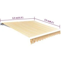 INLIFE Toile D'auvent Orange Et Blanc 350x250 Cm 11 INLIFE Toile D'auvent Orange Et Blanc 350x250 Cm -Pergola Soldes 56629910 5