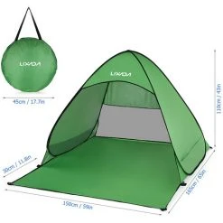 Lixada Automatique Instantané Pop Up Tente De Plage Léger Extérieur Protection UV Camping Pêche Tente Cabana Abri Soleil - Vert - S 9 Lixada Automatique Instantané Pop Up Tente De Plage Léger Extérieur Protection UV Camping Pêche Tente Cabana Abri Soleil - Vert - S -Pergola Soldes 56807359 3