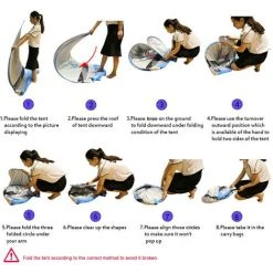 KEUMER 78,7 X 47,2 X 51,2 Pouces Automatique Instantané Pop-up Tente De Plage Anti UV Abri Solaire Cabana Pour Camping Pêche Randonnée Pique-nique , Bleu Foncé - Bleu Foncé -Pergola Soldes 56807526 5