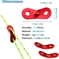 GUAZHUNIFR Tendeur De Corde ,Tendeur Camping En Alliage D'Aluminium ,GU.B/bon Crochet Ajusteur De Corde Durable Antidérapant -Pergola Soldes 56812287 2