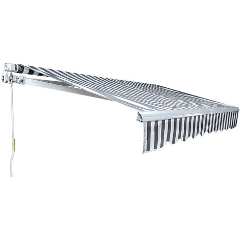 Randaco Store De Balcon Store Banne Manuel Store Extérieur Auvent Balcon Articulé Anti-UV Terrasse Jardin Gris Blanc 250 X 200 Cm 3 Randaco Store De Balcon Store Banne Manuel Store Extérieur Auvent Balcon Articulé Anti-UV Terrasse Jardin Gris Blanc 250 X 200 Cm