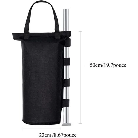 REGALI Jeu De 4 Poids Pour Gazebo, Paquet De Sable Gazebo, Lourd 600D De Qualité Industrielle, Pour Jambes De Gazebo, Sacs De Sable Pour Tout Gazebo Pop-up, Tente, Auvent, Parasol 4 REGALI Jeu De 4 Poids Pour Gazebo, Paquet De Sable Gazebo, Lourd 600D De Qualité Industrielle, Pour Jambes De Gazebo, Sacs De Sable Pour Tout Gazebo Pop-up, Tente, Auvent, Parasol â Image 2