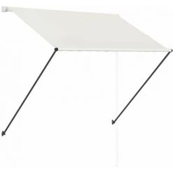 NOVA Rideau De Soleil Rétractile Avec LED En Tissu Résistant Diverses Dimensions Crème Auvent Rétractable Avec LED 100x150 Cm Crème Taille : 100 X 150 Cm -Pergola Soldes 57092273 5