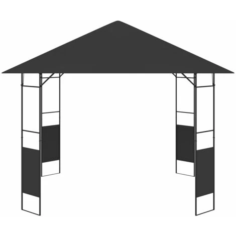 NOVA Gazebo De Jardin En Tissu Et Acier Anthracite 160 G / M² Différentes Tailles Belvédère De Jardin 3x3 M Anthracite 160 G/m² Taille : 3 X 3 M 4 NOVA Gazebo De Jardin En Tissu Et Acier Anthracite 160 G / M² Différentes Tailles Belvédère De Jardin 3x3 M Anthracite 160 G/m² Taille : 3 X 3 M – Image 2