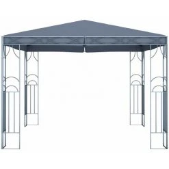 NOVA Gazebo De Jardin Avec Toit Couvert Dans Le Polyester 300x300 Cm Tonnelle 300 X 300 Cm Anthracite Couleur : Anthracite -Pergola Soldes 57093620 3