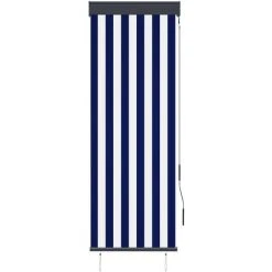 NOVA Extérieur Aveugle à Rouleau 60 X 250 Cm Avec Différentes Couleurs Cranche En Tissu Store Roulant D'extérieur 60x250 Cm Bleu Et Blanc Couleur : Bleu Et Blanc -Pergola Soldes 57094167 3