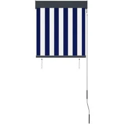 NOVA Extérieur Aveugle à Rouleau 60 X 250 Cm Avec Différentes Couleurs Cranche En Tissu Store Roulant D'extérieur 60x250 Cm Bleu Et Blanc Couleur : Bleu Et Blanc -Pergola Soldes 57094167 4
