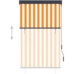NOVA Rouleau Extérieur Aveugle 100 X 250 Cm Avec Manivelle De Tissu De Différentes Couleurs Store Roulant D'extérieur 100x250 Cm Blanc Et Orange Couleur : Blanc Et Orange 9 NOVA Rouleau Extérieur Aveugle 100 X 250 Cm Avec Manivelle De Tissu De Différentes Couleurs Store Roulant D'extérieur 100x250 Cm Blanc Et Orange Couleur : Blanc Et Orange -Pergola Soldes 57094170 3
