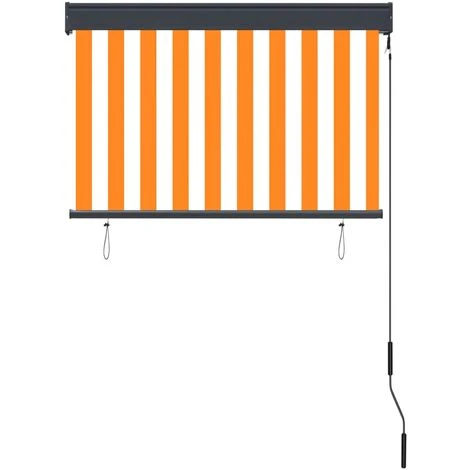 NOVA Rouleau Extérieur Aveugle 100 X 250 Cm Avec Manivelle De Tissu De Différentes Couleurs Store Roulant D'extérieur 100x250 Cm Blanc Et Orange Couleur : Blanc Et Orange 6 NOVA Rouleau Extérieur Aveugle 100 X 250 Cm Avec Manivelle De Tissu De Différentes Couleurs Store Roulant D'extérieur 100x250 Cm Blanc Et Orange Couleur : Blanc Et Orange – Image 4