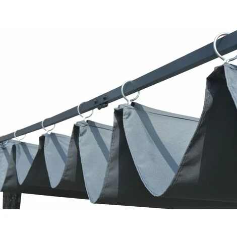 NOVA Gazebo Extérieur Avec Toit Dans Le Polyrattan Gris Et Diverses Crème Tonnelle Et Toit Résine Tressée 300x300x200cm Gris / Anthracite Taille : 300x300x200 Cm 5 NOVA Gazebo Extérieur Avec Toit Dans Le Polyrattan Gris Et Diverses Crème Tonnelle Et Toit Résine Tressée 300x300x200cm Gris / Anthracite Taille : 300x300x200 Cm – Image 3