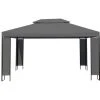 NOVA Gazebo De Jardin En Tissu Résistant Et Acier Diverses Couleurs Chapiteau Anthracite 300 X 400 Cm Couleur : ANTHRACITE