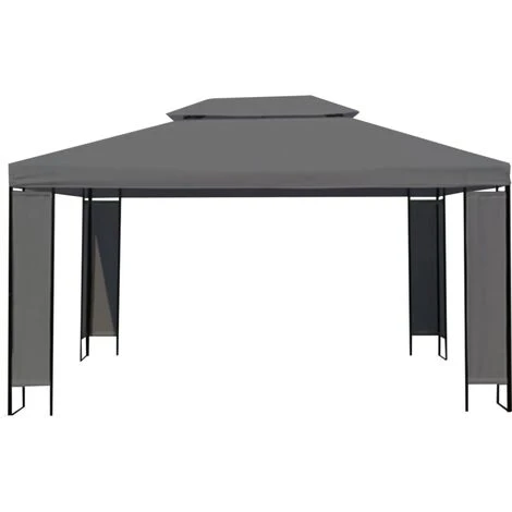 NOVA Gazebo De Jardin En Tissu Résistant Et Acier Diverses Couleurs Chapiteau Anthracite 300 X 400 Cm Couleur : ANTHRACITE 3 NOVA Gazebo De Jardin En Tissu Résistant Et Acier Diverses Couleurs Chapiteau Anthracite 300 X 400 Cm Couleur : ANTHRACITE