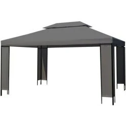 NOVA Gazebo De Jardin En Tissu Résistant Et Acier Diverses Couleurs Chapiteau Anthracite 300 X 400 Cm Couleur : ANTHRACITE 10 NOVA Gazebo De Jardin En Tissu Résistant Et Acier Diverses Couleurs Chapiteau Anthracite 300 X 400 Cm Couleur : ANTHRACITE -Pergola Soldes 57096157 4