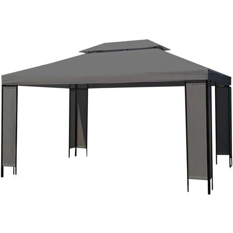 NOVA Gazebo De Jardin En Tissu Résistant Et Acier Diverses Couleurs Chapiteau Anthracite 300 X 400 Cm Couleur : ANTHRACITE 6 NOVA Gazebo De Jardin En Tissu Résistant Et Acier Diverses Couleurs Chapiteau Anthracite 300 X 400 Cm Couleur : ANTHRACITE – Image 4
