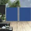 NOVA Rideau Latéral Rétractable 160x600 Cm Double-de Manière Automatique Dans Diverses Couleurs Auvent Latéral Rétractable Bleu 160 X 600 Cm Couleur : Bleu -Pergola Soldes 57096223 1