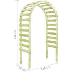 NOVA Pergola De Jardin 10x60x230 Cm En Bois De Pin Imprégné Divers Modèles Pergola De Jardin 130x60x230 Cm Bois De Pin Imprégné Des Modèles : Sans Banc -Pergola Soldes 57096238 5