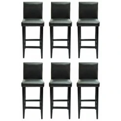 NOVA 6 Tabourets De Pc En Design Classique - Conception De Différentes Couleurs Tabourets De Bar 6 Pcs Noir Similicuir Couleur : NOIR -Pergola Soldes 57096512 3