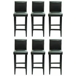 NOVA 6 Tabourets De Pc En Design Classique - Conception De Différentes Couleurs Tabourets De Bar 6 Pcs Noir Similicuir Couleur : NOIR -Pergola Soldes 57096512 5
