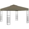 NOVA Gazebo De Jardin 3x3 M En Tissu Et Acier Résistant Moderne Diverses Couleurs Chapiteau De Jardin 3x3 M Taupe 180 G/m² Couleur : Taupe -Pergola Soldes 57097791 1