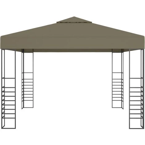 NOVA Gazebo De Jardin 3x3 M En Tissu Et Acier Résistant Moderne Diverses Couleurs Chapiteau De Jardin 3x3 M Taupe 180 G/m² Couleur : Taupe 4 NOVA Gazebo De Jardin 3x3 M En Tissu Et Acier Résistant Moderne Diverses Couleurs Chapiteau De Jardin 3x3 M Taupe 180 G/m² Couleur : Taupe – Image 2