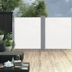 NOVA Tente Seulement Deux Côtés Rétractables Pour Le Patio 170x600 Cm Résistant Aux Différentes Couleurs Auvent Latéral Double Rétractable De Patio 170x600 Cm Crème Couleur : Crème