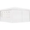 NOVA Gazebo De Jardin Professionnel Avec Murs 4x4 M 90 G / M² Diverses Couleurs Tente De Réception Avec Parois Latérales 4x4 M Blanc 90 G/m² Couleur : BLANCHE -Pergola Soldes 57098152 1