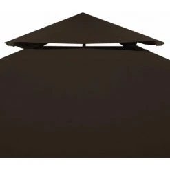 NOVA Couverture Supérieure Pour Gazébo à 2 Plats à 210g / M² Dimensions Diverses Brunes Toile Supérieure Double De Belvédère 310 G/m² 3x3 M Marron Taille : 3 X 3 M -Pergola Soldes 57098474 5