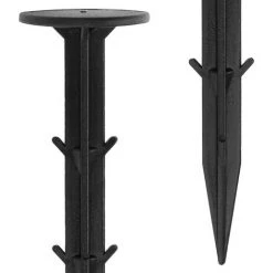 CHANCEY 100x Piquets De Tente En Plastique - Piquets Pour Toison De Jardin Et Toison De Mauvaises Herbes - Fixation,SEMAket,noir,16cm -Pergola Soldes 57137617 4