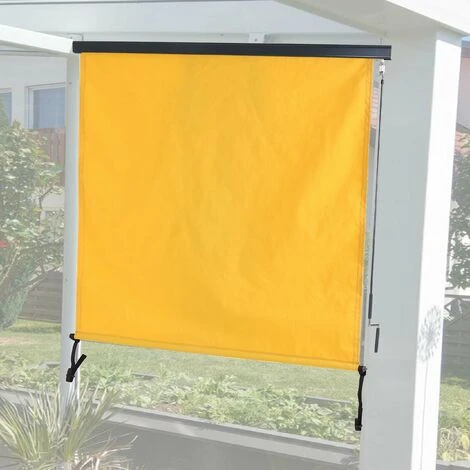 DéCOSHOP26 Store Vertical Auvent Occultant Pour Balcon Terrasse Patio Extérieur Protection Vent Et UV 50 Tissu 250x180cm Jaune - Or 6 DéCOSHOP26 Store Vertical Auvent Occultant Pour Balcon Terrasse Patio Extérieur Protection Vent Et UV 50 Tissu 250x180cm Jaune - Or – Image 4