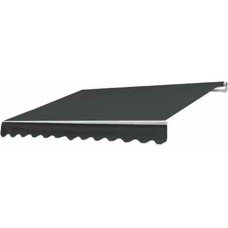 DéCOSHOP26 Store Banne Manuel Rétractable Avec Manivelle En Aluminium Protection Solaire 2,5x2m Polyester Polyester Anthracite - Or 3 DéCOSHOP26 Store Banne Manuel Rétractable Avec Manivelle En Aluminium Protection Solaire 2,5x2m Polyester Polyester Anthracite - Or