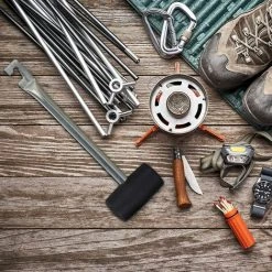 ROSIER Marteau De Camping Avec Extracteur, Caoutchouc & Fer, Maillet Léger, 28,5 Cm De Long, Argenté-noir——VEBTles -Pergola Soldes 57177169 3