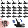 ROSIER 25Pcs Tente Clips,Clips De Fixation,Clip,Camping Bâche Noir Pince Pour Auvent Coupe-Vent Snaps En Plastique Pinces Plastique Pince Plastique Petite Pince Bâche Clip Auvent Pour Activités De Plein Air (Black, 3.3*1.2*1cm)——VEBTles -Pergola Soldes 57177184 1