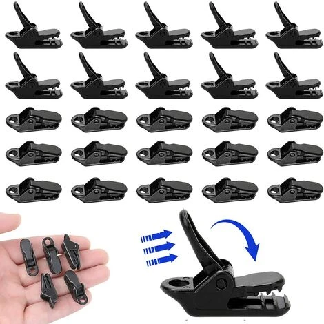 ROSIER 25Pcs Tente Clips,Clips De Fixation,Clip,Camping Bâche Noir Pince Pour Auvent Coupe-Vent Snaps En Plastique Pinces Plastique Pince Plastique Petite Pince Bâche Clip Auvent Pour Activités De Plein Air (Black, 3.3*1.2*1cm)——VEBTles 3 ROSIER 25Pcs Tente Clips,Clips De Fixation,Clip,Camping Bâche Noir Pince Pour Auvent Coupe-Vent Snaps En Plastique Pinces Plastique Pince Plastique Petite Pince Bâche Clip Auvent Pour Activités De Plein Air (Black, 3.3*1.2*1cm)——VEBTles